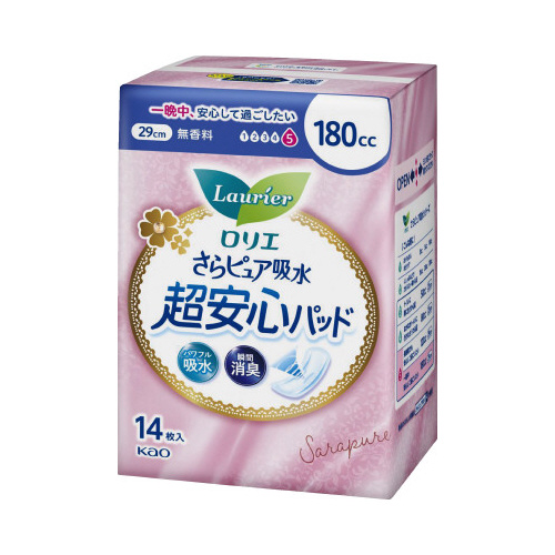 ロリエ　さらピュア吸水超安心パッド１８０ｃｃ１４枚画像