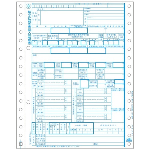 給与支払報告書 R8年提出用(R7年分) 1冊(100セット)画像