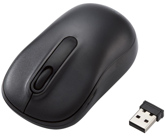 無線マウス　光学式　Mサイズ　抗菌　ブラック画像
