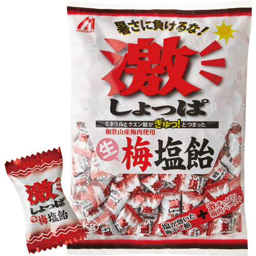 激しょっぱ生梅塩飴 1kg 1ﾊﾟｯｸ(約222粒)