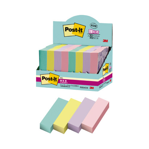 強粘着マルチカラー５　５０×１５　４色　３２冊画像