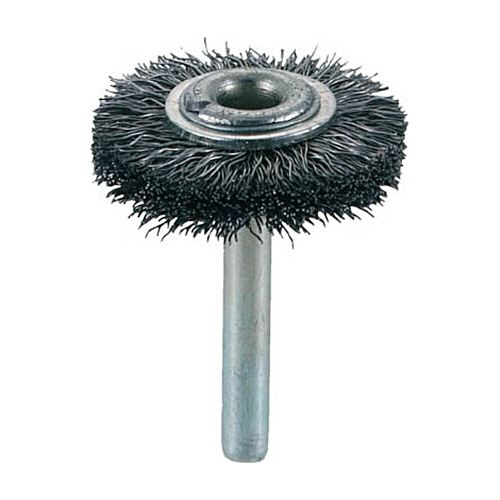 軸付ﾎｲｰﾙﾌﾞﾗｼ(軸径6mm)(ﾜｲﾔ鋼線) 線径0.3mm 外径38mm 1個画像