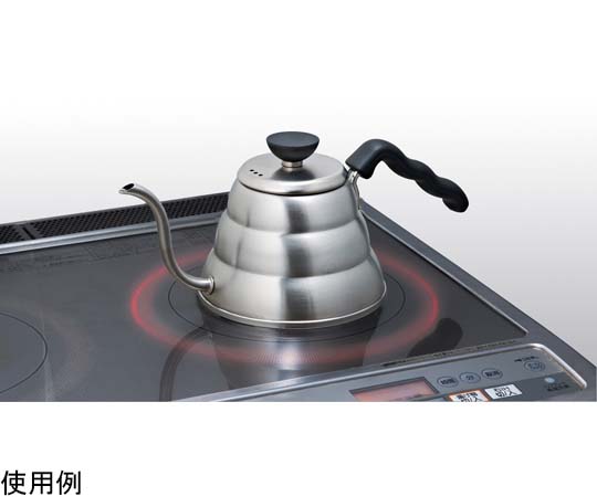 V60ドリップケトル・ヴォーノ 斜め上から見た光沢のあるブラックのケトル