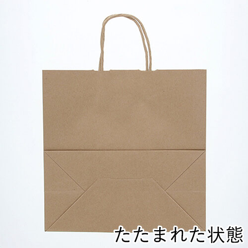 箱入り商品のギフトバッグにおすすめ！正面が正方形でマチが広めのクラフト製手提げ紙袋