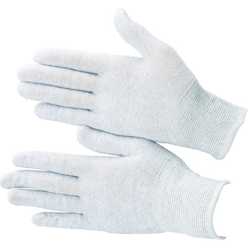 制電ﾉﾝｺｰﾄ編手袋 LL ｸﾞﾚｰ/ｲｴﾛｰ 1袋(10双)画像