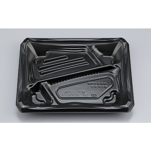 シーピー化成 弁当容器 CBFつむぎ8S-1 黒 本体 発泡画像