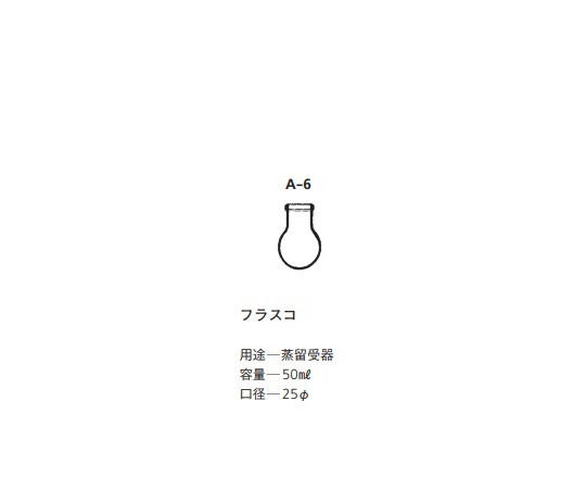 常圧蒸留装置用　交換用フラスコ（50mL）画像