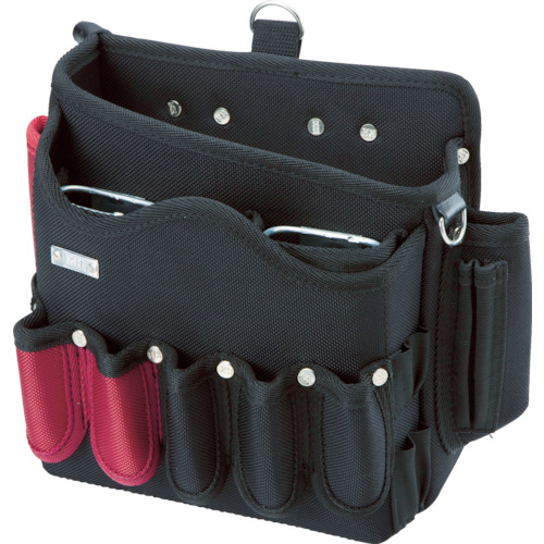 超高密度ｼﾘｰｽﾞ ｳｪｰﾌﾞ固定ﾎﾟｹｯﾄ付ﾊﾞｯｸﾞ 大 黒/緋 1個画像