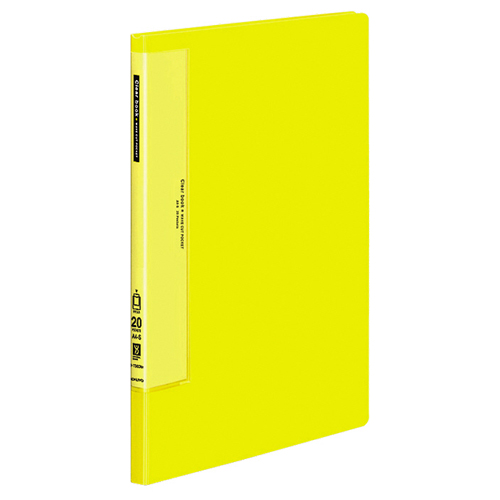 ｸﾘﾔｰﾌﾞｯｸ(ｳｪｰﾌﾞｶｯﾄﾎﾟｹｯﾄ･固定式) A4ﾀﾃ 20ﾎﾟｹｯﾄ 背幅17mm 黄 1冊画像