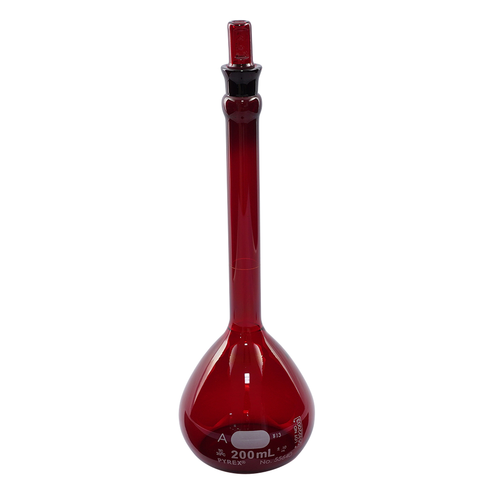 メスフラスコ　CLassA　茶 200mL画像