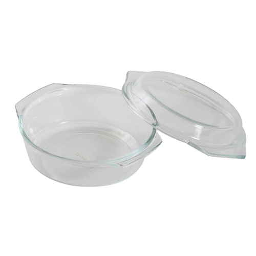 スチームポット ふた付き パイレックス Pyrex 19cm 700ml 丸 耐熱ガラス オーブンウェア ディッシュ 皿 食器画像