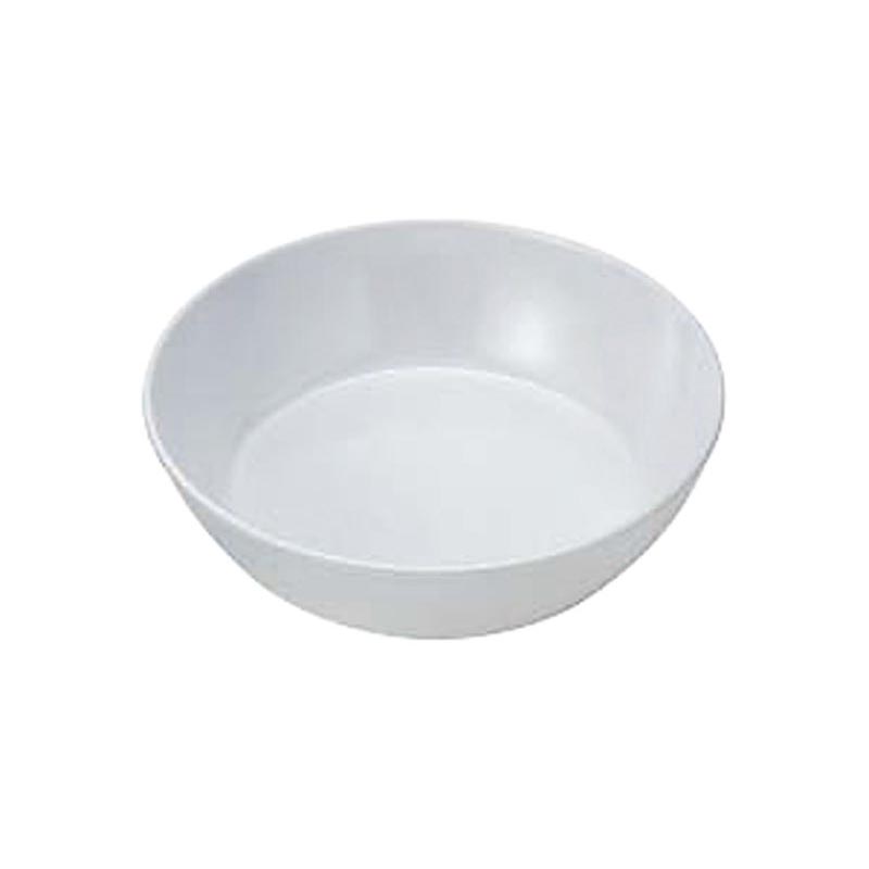 メラミン食器 No.46BW 給食用 深皿 (白) エンテック画像