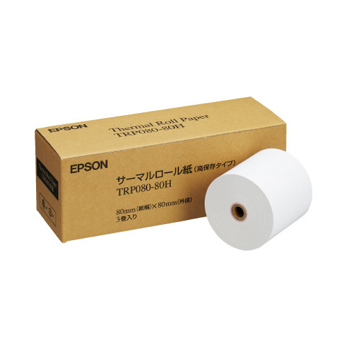 エプソン感熱レシートロール紙　ＴＲＰ０８０－８０Ｈ画像