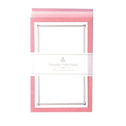 ミニカード ノスタルジックカラーピンク（カード、封筒各4枚入）画像