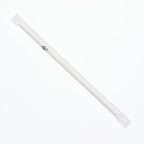 SWAN ペーパーストロー 単袋 白 200本画像