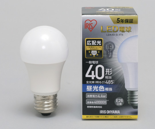 LED電球　広配光　40形相当　昼光色画像
