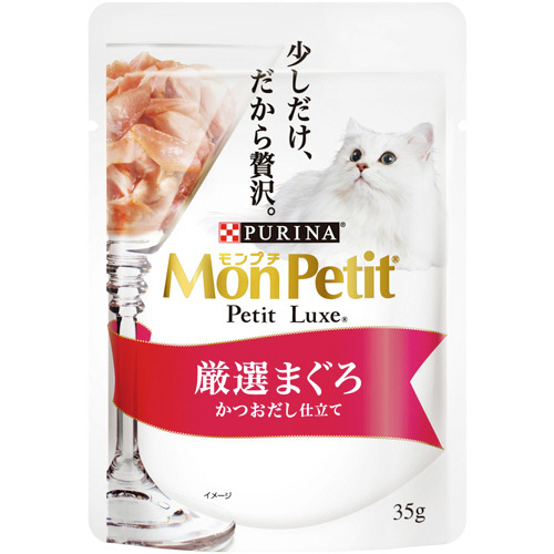 ﾓﾝﾌﾟﾁ ﾌﾟﾁﾘｭｸｽﾊﾟｳﾁ 厳選まぐろ かつおだし仕立て 35g 1ｾｯﾄ(12ﾊﾟｯｸ)画像