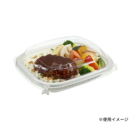軽食容器 CHBリクラ 19-17 W 身 中央化学 透明な容器に軽食が入った状態