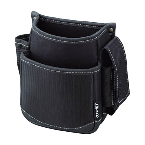 腰袋(2段･携帯電話ﾎﾙﾀﾞｰ付) ﾌﾞﾗｯｸ 1個画像