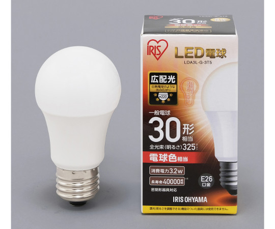 LED電球　広配光　30形相当　電球色画像