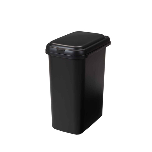 ゴミ箱　エコペール20L　ダークグレー 滑らかな表面を持つダークグレーの容器が斜めから見える状態