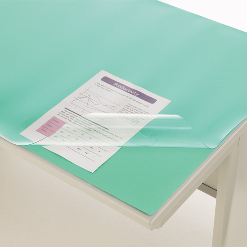 ﾃﾞｽｸﾏｯﾄ PVC製 光沢仕上 ﾀﾞﾌﾞﾙ(ｸﾞﾘｰﾝﾏｯﾄ付) 1045×620×1.8mm 1枚画像