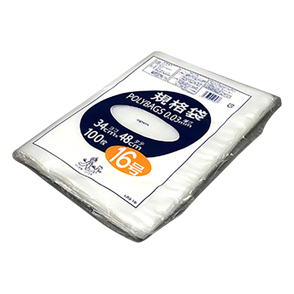 ポリバック規格袋（0.03mm）　340×480mm　100枚画像