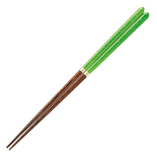 箸 23cm 誕生石 木製 天然木 ウレタン塗装 5月エメラルド画像