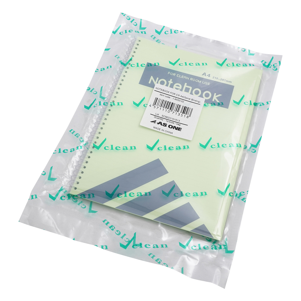 クリーンルームノートブック　A4螺旋とじ