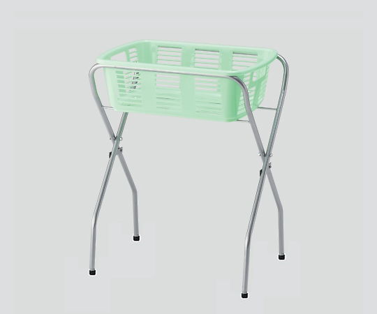 脱衣カゴワゴン・ラック1段式 マスカットグリーン アジャスター付画像