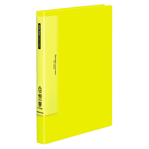 ｸﾘﾔｰﾌﾞｯｸ(ｳｪｰﾌﾞｶｯﾄﾎﾟｹｯﾄ･固定式) A4ﾀﾃ 40ﾎﾟｹｯﾄ 背幅27mm 黄 1冊画像