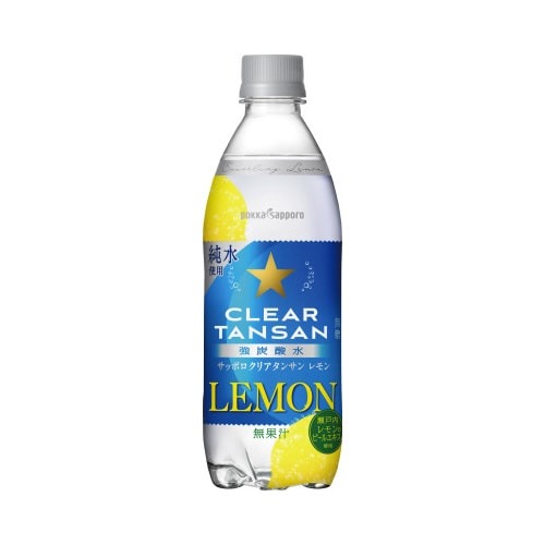 サッポロクリアタンサンレモン５００ｍｌ炭酸水２４本画像