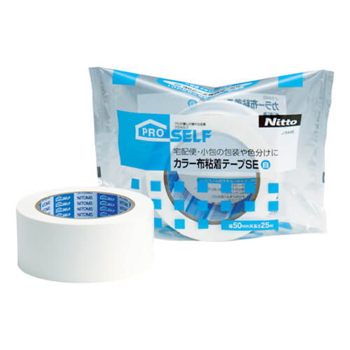 ニトムズ カラー布粘着テープSE 白 50mm×25m J5445画像