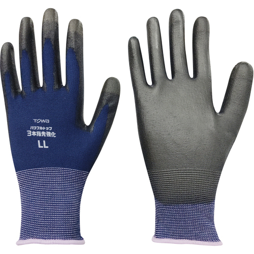 ﾄﾜﾛﾝ ｳﾚﾀﾝ背抜き手袋 ﾊﾟﾜﾌﾙﾄｯﾌﾟ3本指先強化 LL 1袋(10双)画像