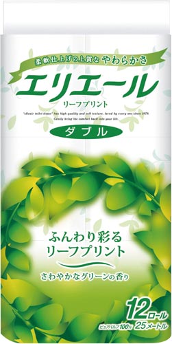 エリエール　トイレット　リーフプリント　１２ロール画像