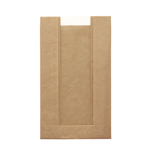 HEIKO 窓付耐油ガゼットパック 中 未晒無地 100枚画像