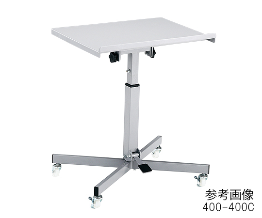 昇降・チルト作業台　ガススプリング昇降式　キャスタータイプ　600×450×670～810mm