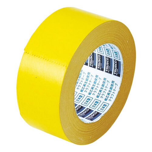 トラスコ中山 カラークラフトテープ イエロー 50mm×50m TKT50Y画像