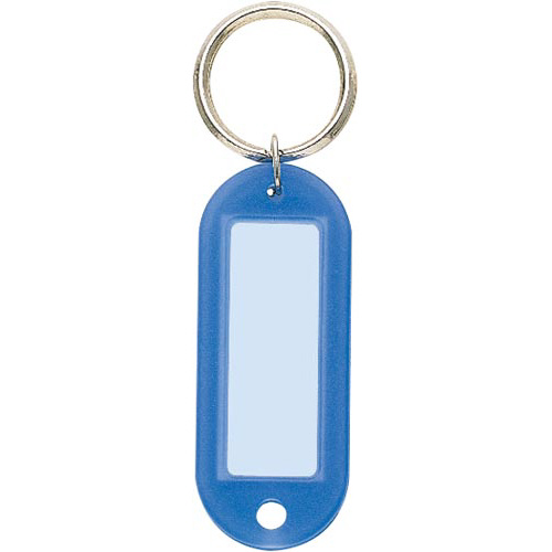 キーホルダー型名札両面大ＰＰ製４２×１７青×１０画像