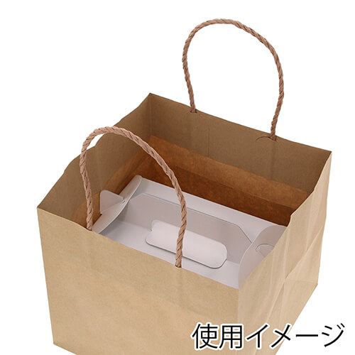 箱ものの持ち帰りに最適！オシャレなクラフト無地の手提げ紙袋