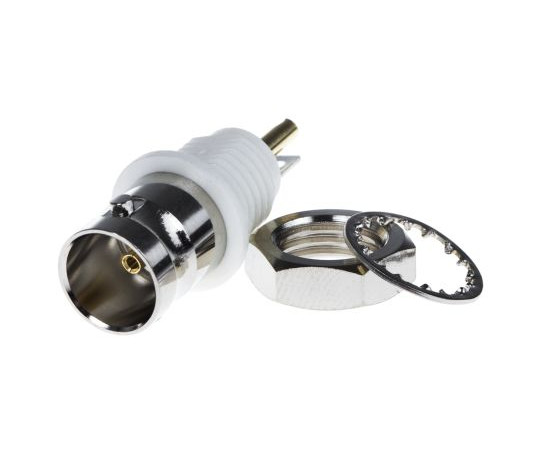 BNCコネクタ　ジャック　ストレート　はんだタイプ　パネルマウント　ニッケル