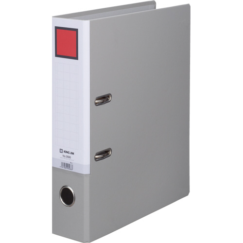 ﾚﾊﾞｰ式ｱｰﾁﾌｧｲﾙ A4ﾀﾃ 2穴 500枚収容 50mmとじ 背幅70mm ｸﾞﾚｰ 1冊画像