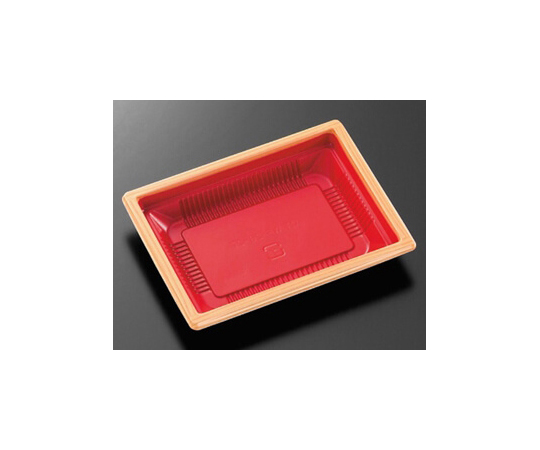 弁当容器 CT WF-26-27 赤木目-BK身L 600枚画像