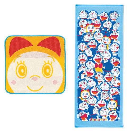 タオルチーフ＆フェイスタオルセット ミニタオル＆フェイスタオルセット ドラえもんプチギフト Y画像