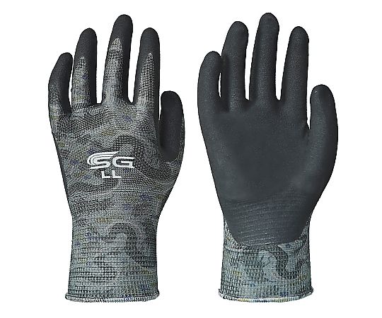 ニトリルゴム背抜き手袋 龍グレー LL画像