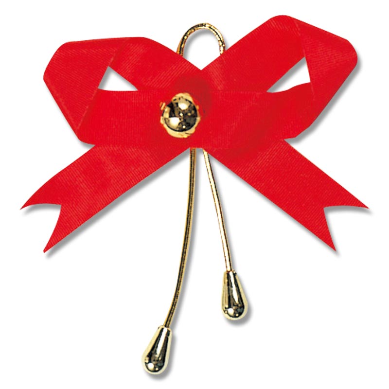 リボンビーズタイ　レッド　１２個画像