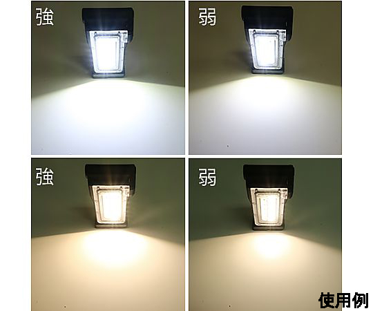 [充電式] LEDライト(白色/ナチュラル色) 白色の光を放つ充電式LEDライトが横向きに置かれている様子