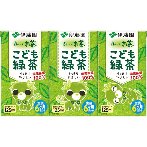 おーいお茶　こども緑茶　１２５ｍｌ　３６本