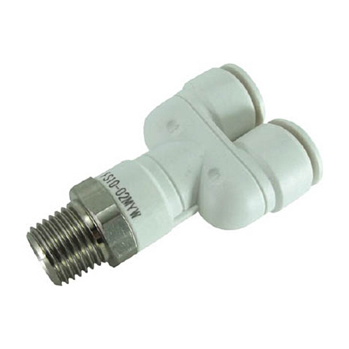 ﾀｯﾁｺﾈｸﾀｰﾌｧｲﾌﾞ ﾒｲﾙﾌﾞﾗﾝﾁﾜｲ(ﾎﾜｲﾄﾎﾞﾃﾞｨｰ)10mm･R1/4 1個画像