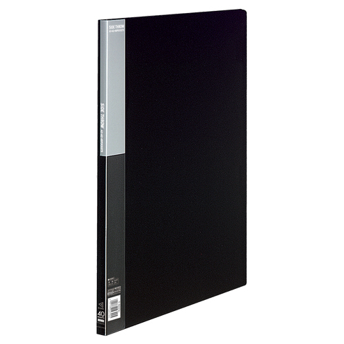 ｸﾘﾔｰﾌﾞｯｸ(ﾍﾞｰｼｯｸ) 固定式･ｻｲﾄﾞｽﾛｰ A3ﾀﾃ 40ﾎﾟｹｯﾄ 背幅17mm 黒 ﾖｺ入れ 1冊画像